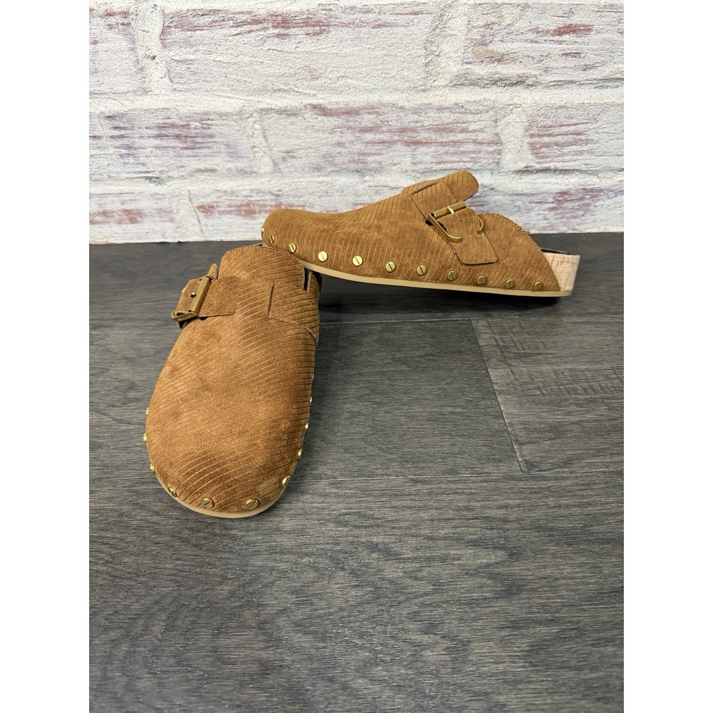 Veronica Beard Fern Clog Brown suede hazelwoodnat Women's Size 10 New